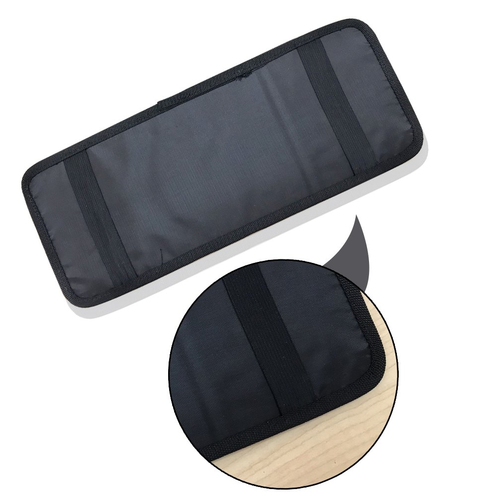 SourceTon 2 Pack Car Sun Visor Organizer - Anti-Slip Elastic Woven Storage Board for Sunglasses, Parking Tickets & Fuel Cards | Perfect for Road Trips & Daily Commute