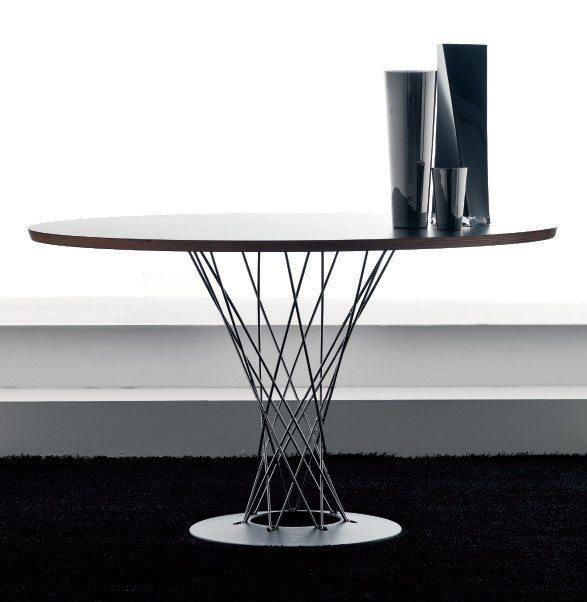 Cyclone Dining Table - Modern Round Glass Top Dining Table for 4-6 People - Perfect for Small Spaces, Apartments & Cozy Family Meals