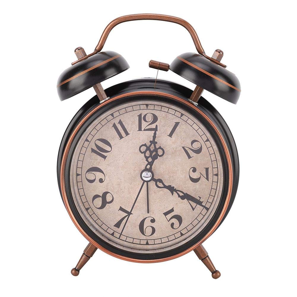 Vintage Boquite Christmas Carnival Alarm Clock - Retro Mechanical Wind-Up Clock with Night Light, Silent Non-Ticking Design (Black) | Perfect for Bedroom Decor, Gift Ideas & Holiday Home Decoration