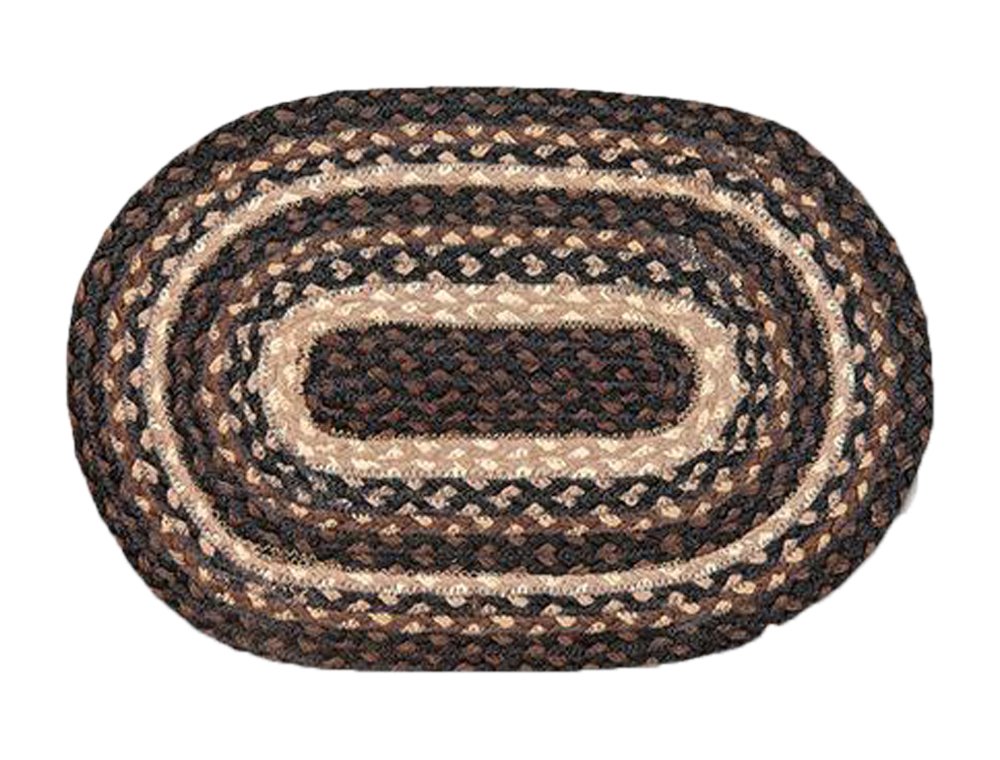 Premium Earth Rugs Oval Area Rug 6' x 9' - Soft Mocha/Frappuccino Bohemian Style Handmade Rug for Living Room, Bedroom & Home Decor