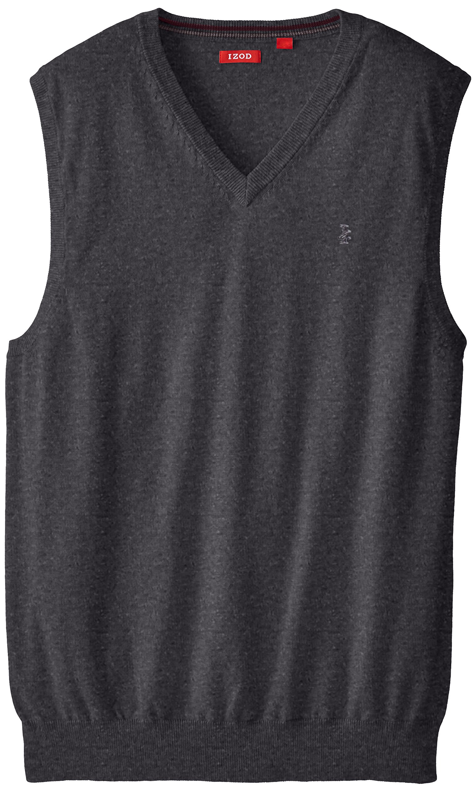 IZOD Men's Big & Tall Fine Gauge V-Neck Sweater Vest for Casual Wear & Layering - Perfect for Office, Outdoors & Winter Fashion