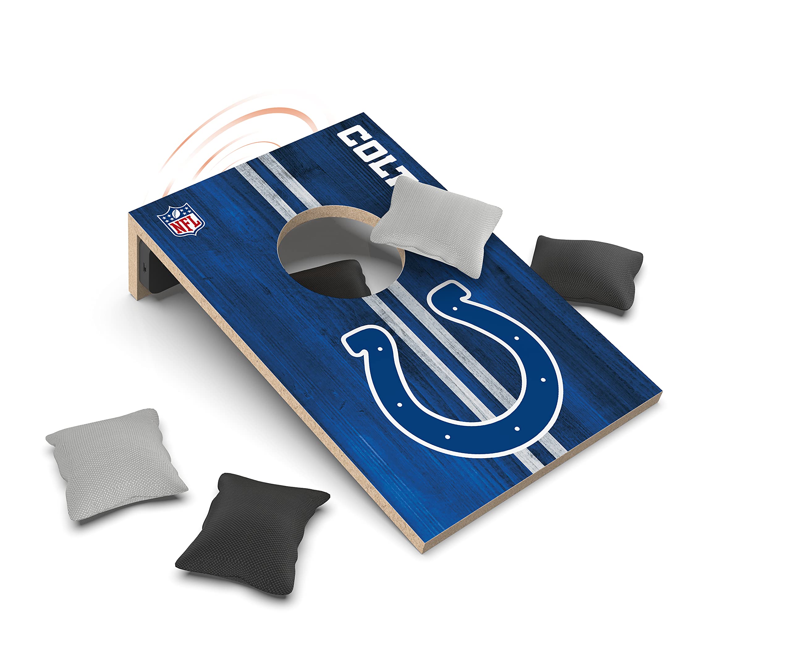 SOAR NFL Unisex Tabletop Cornhole Game with Built-in Bluetooth Speaker - Perfect for Tailgating, Parties & Game Nights