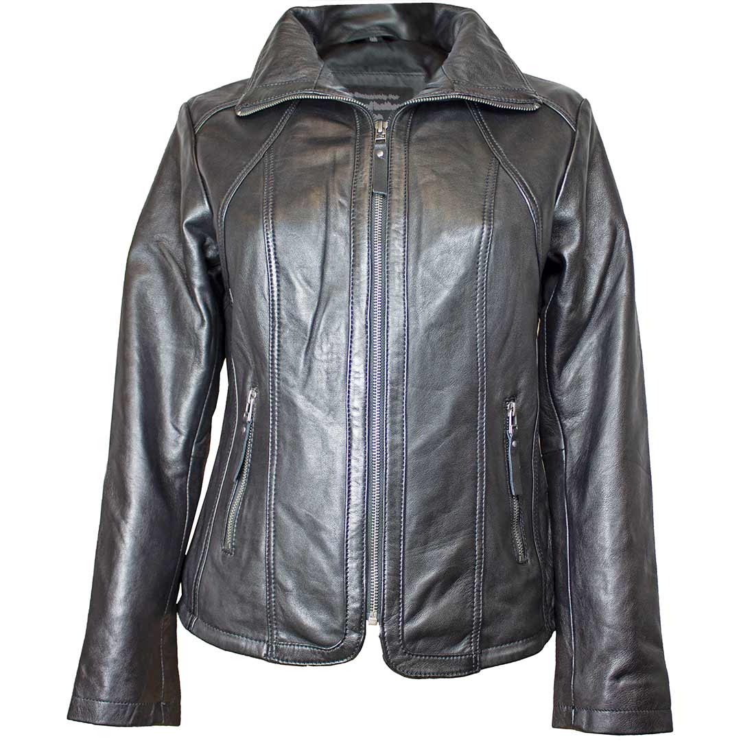 BOL Women's Grace Genuine Leather Jacket - Stylish & Comfortable Outerwear for Casual, Office & Night Out
