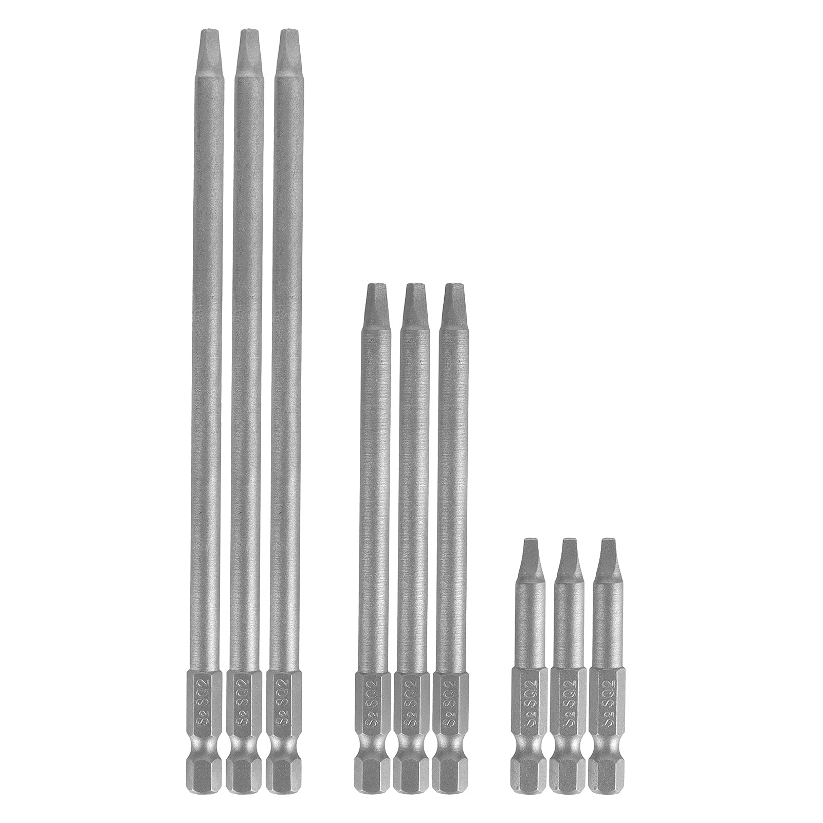 9Pcs 50/100/150mm Square Hole Drill Bit Set - High-Speed Alloy Steel Magnetic Electric Bits for Cordless Drills - Perfect for Woodworking, Metal Drilling & DIY Home Projects