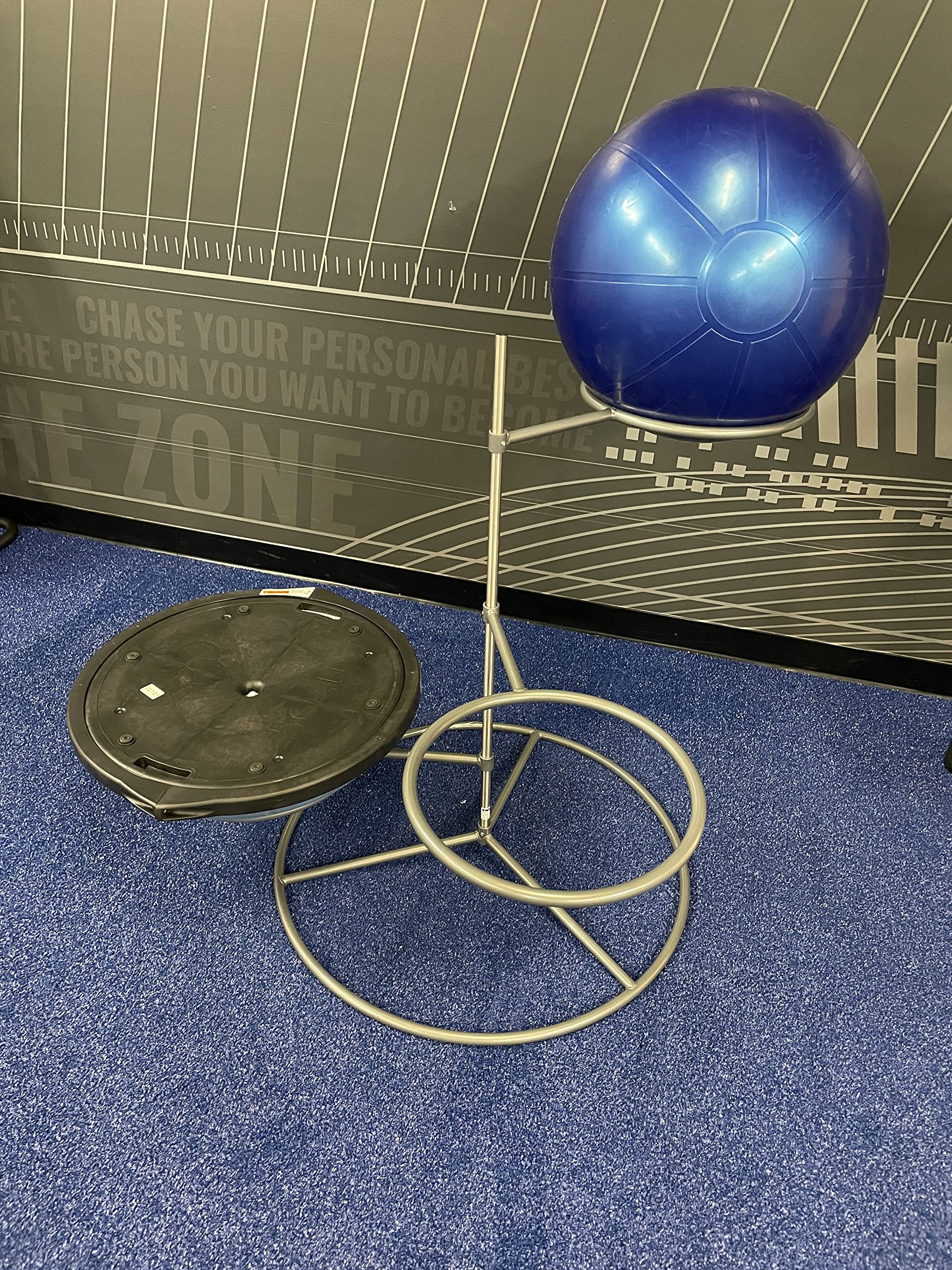 Stability Ball Rack for Home & Commercial Gym - Holds 3 Exercise Balls | Space-Saving Fitness Equipment for Yoga, Pilates & Workout Organization | Perfect for Gyms, Studios & Home Fitness Rooms