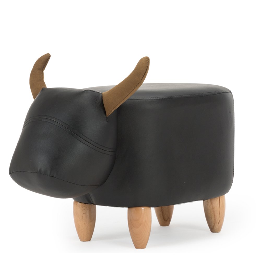 WENBO Multifunctional Drum Stool & Shoe Bench - Black Storage Ottoman for Entryway, Living Room, Bedroom - Perfect as Kids Stool, Sofa Footrest, Shoe Organizer