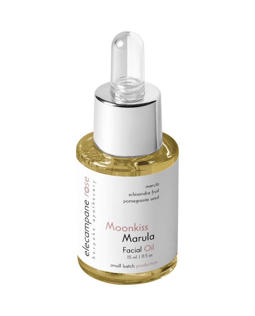 Elecampane Rose Moonkiss Marula Facial Oil - Organic Anti-Aging Face Serum for Dry Skin - Night Repair & Hydration Treatment - Perfect for Skincare Routine & Glowing Complexion