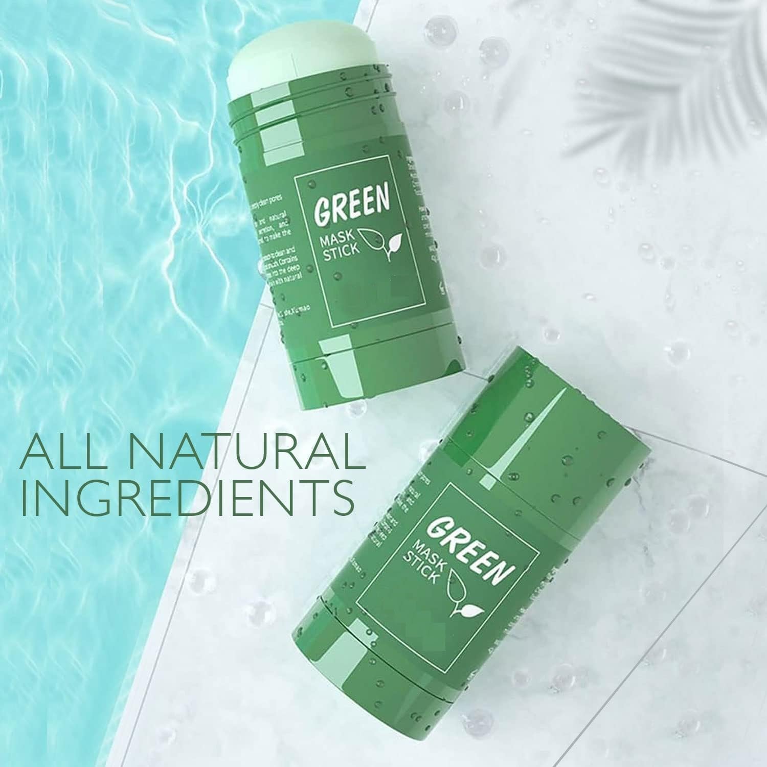 Glowhouse Green Tea Stick Face Mask - Blackhead Remover & Acne Treatment | Oil Control & Deep Pore Cleanser | Purifying Clay Stick Mask for Men & Women (1 Count) | Perfect for Travel & Daily Skincare Routine