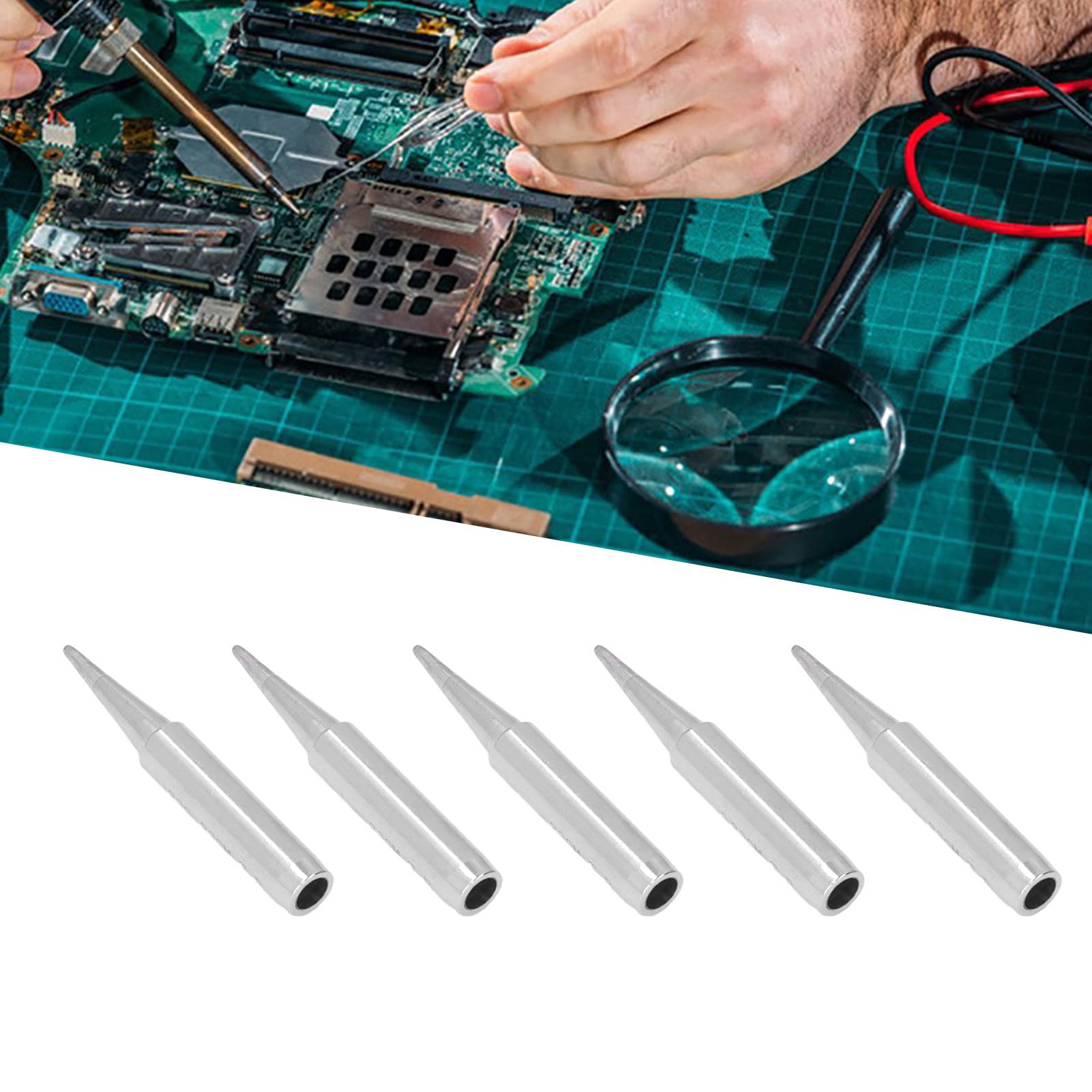 High-Quality Soldering Iron Tips - Anti-Oxidation Replacement Tips for Electronics Repair & Factory Maintenance - Perfect for PCB, Circuit Board, and DIY Projects