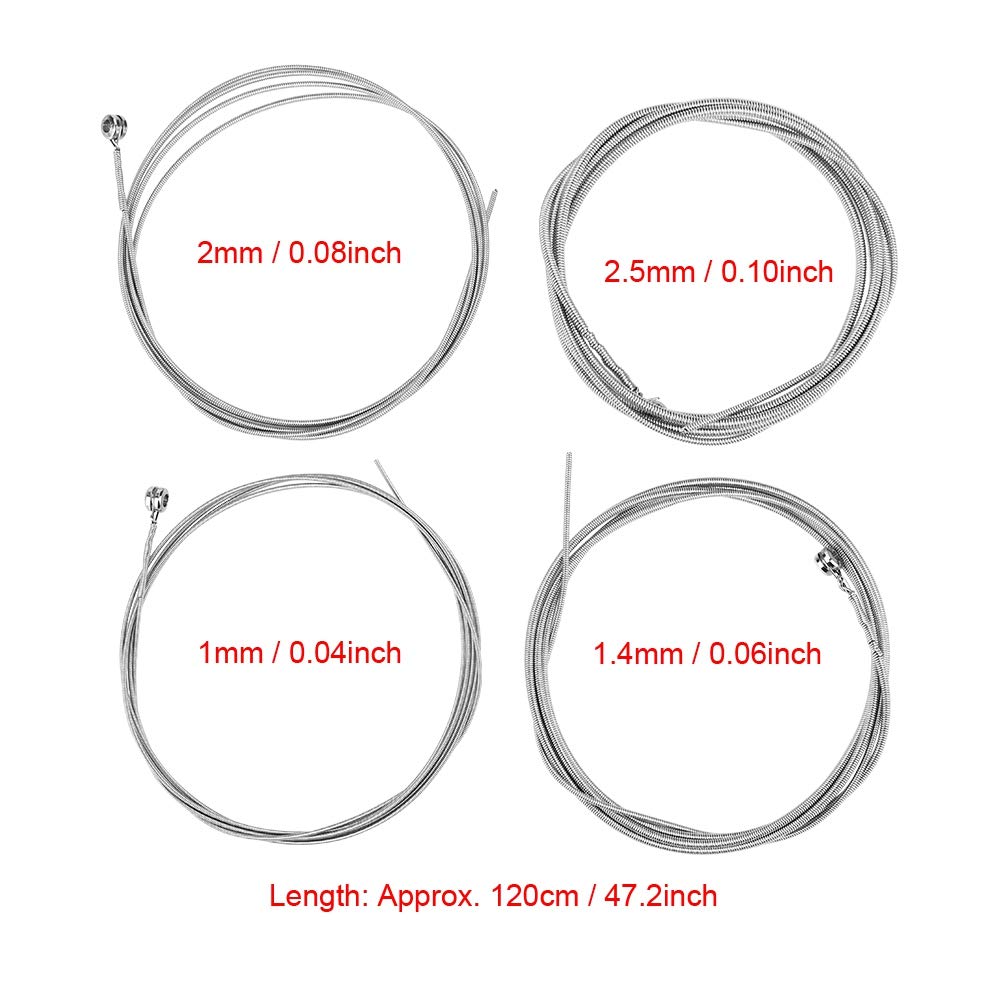 Eujgoov Electric Bass Guitar Strings - 1/1.4/2/2.5mm Gauges - Smooth 4-String Set for Precision & Durability - Perfect for Rock, Jazz & Studio Recording