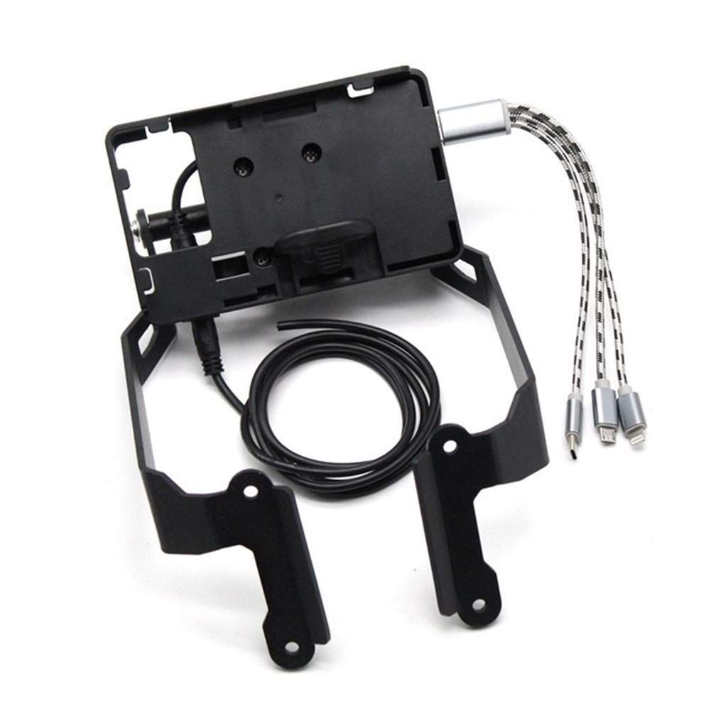 Honda X-ADV 750 Motorcycle Phone Mount with USB Charger - Universal GPS Navigation Holder & Phone Stand Bracket - Durable Car Accessories for Safe Riding (Color: One Set) - Perfect for Commuting, Road Trips & Adventure Motorcycling