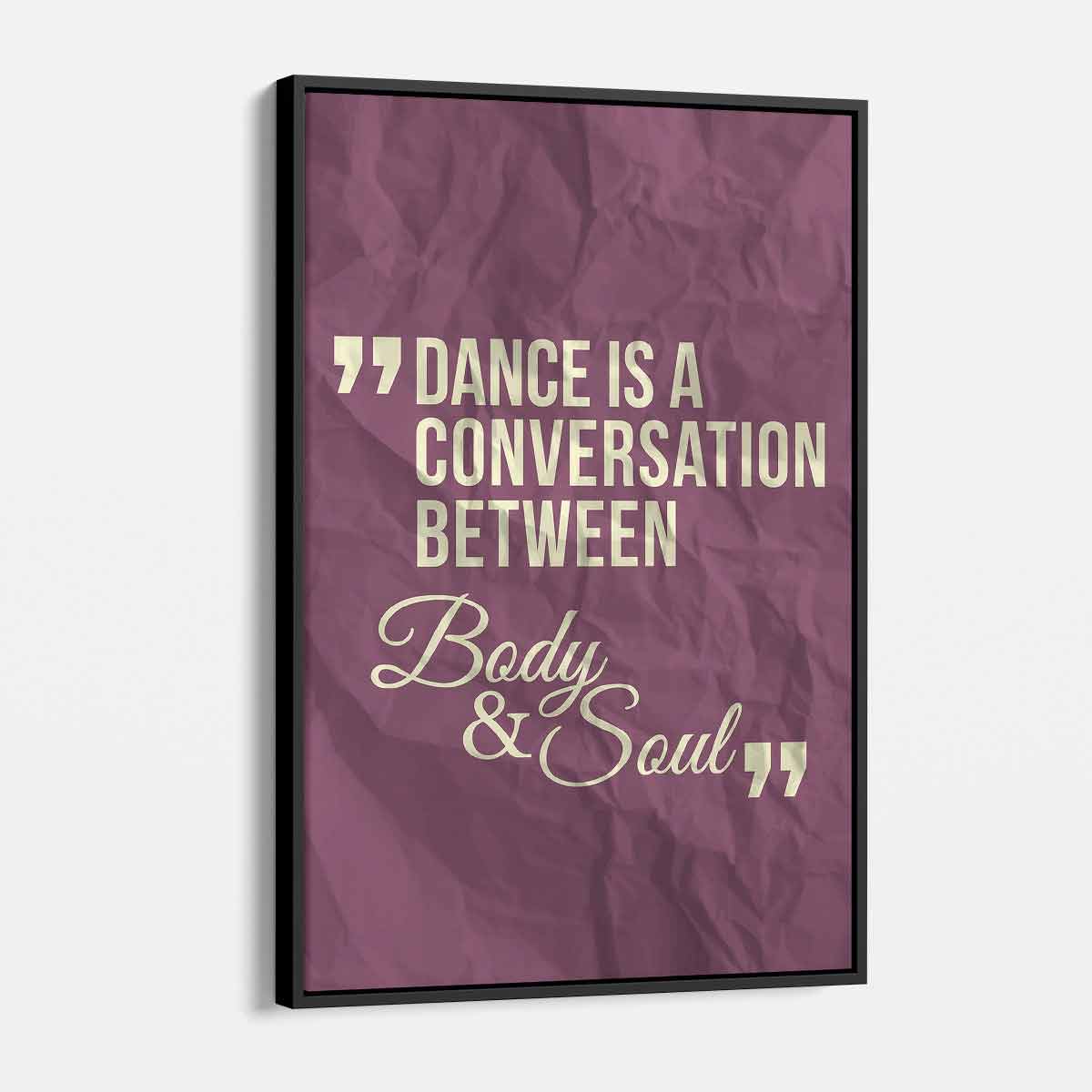 Purple Dance: Body & Soul Conversation Wall Art Canvas Print 2865 - Perfect for Living Room, Bedroom & Office Decor