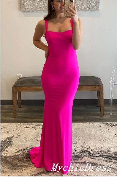 Elegant Long Evening Dresses for Women - Stretch Satin Mermaid Prom Gown - Perfect for Formal Events, Parties & Special Occasions