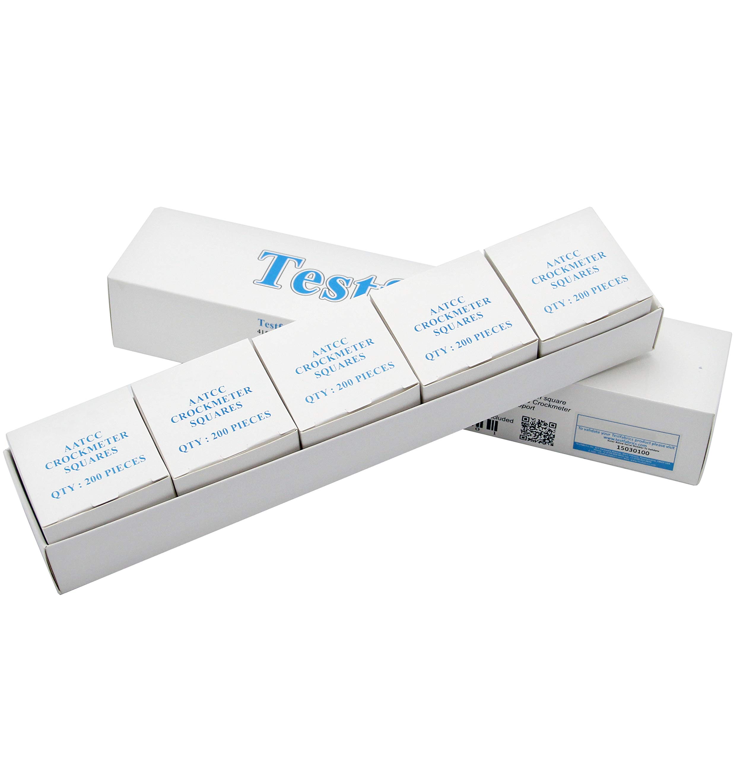 CGOLDENWALL 2x2 Inch Test Fabric Squares for Dry & Wet Rubbing Fastness Tester - 1000pcs (5 Pack) - Ideal for Textile Quality Control, Color Fastness Testing in Labs & Manufacturing