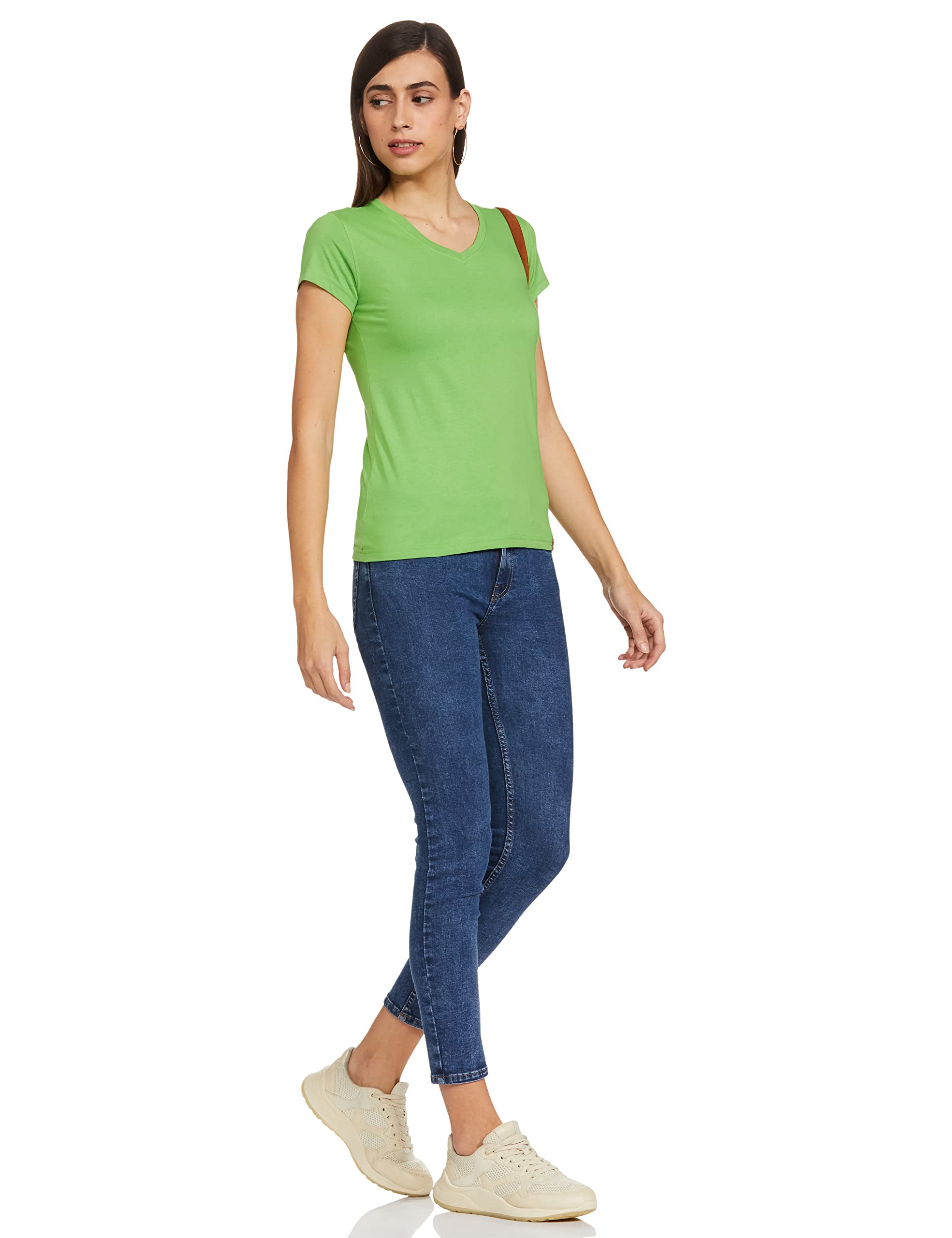Macrowoman W-Series Women's Basic Cotton T-Shirt - Regular Fit Casual Tee for Everyday Wear, Workout & Lounge