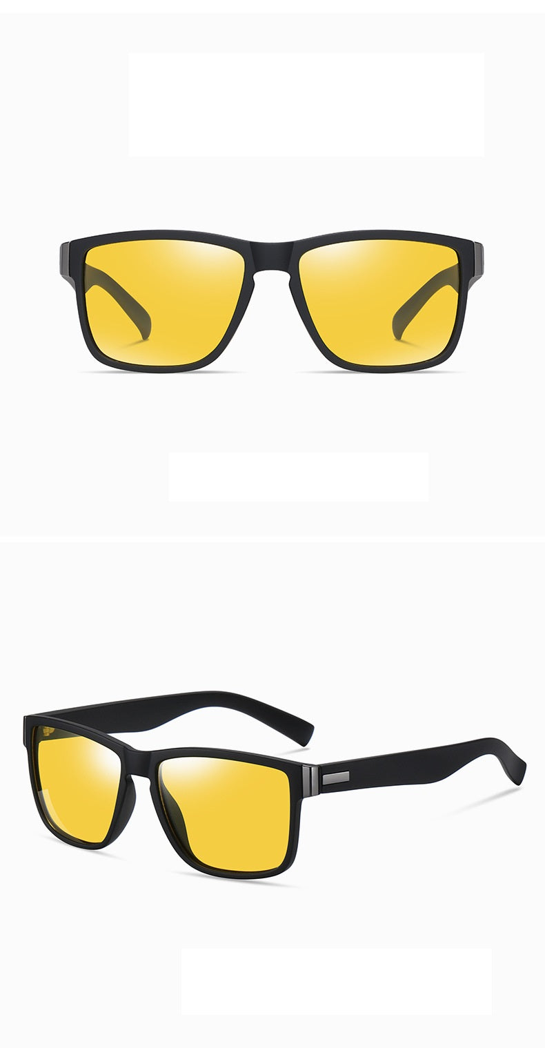 Polarized Night Vision Driving Sunglasses for Men - UV Protection Sports Eyewear for Safe Night Driving & Outdoor Activities