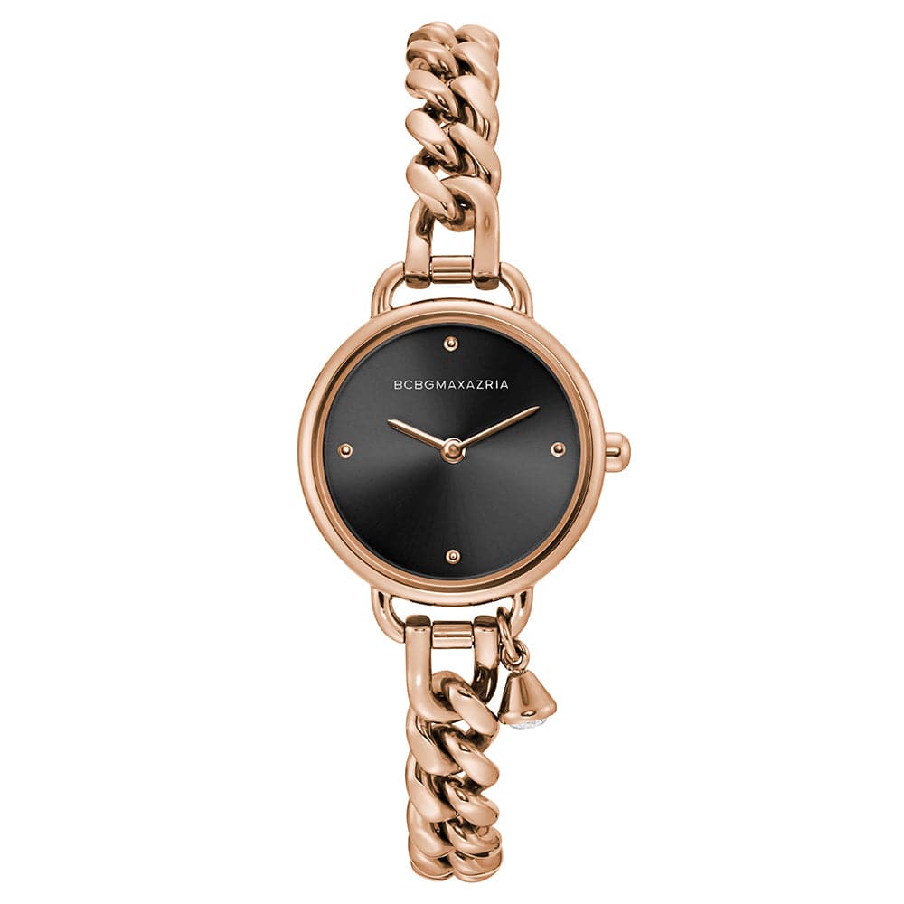BCBGMAXAZRIA Women's Rose Gold Stainless Steel Watch BG50830002 - Elegant Timepiece for Office, Party & Everyday Wear