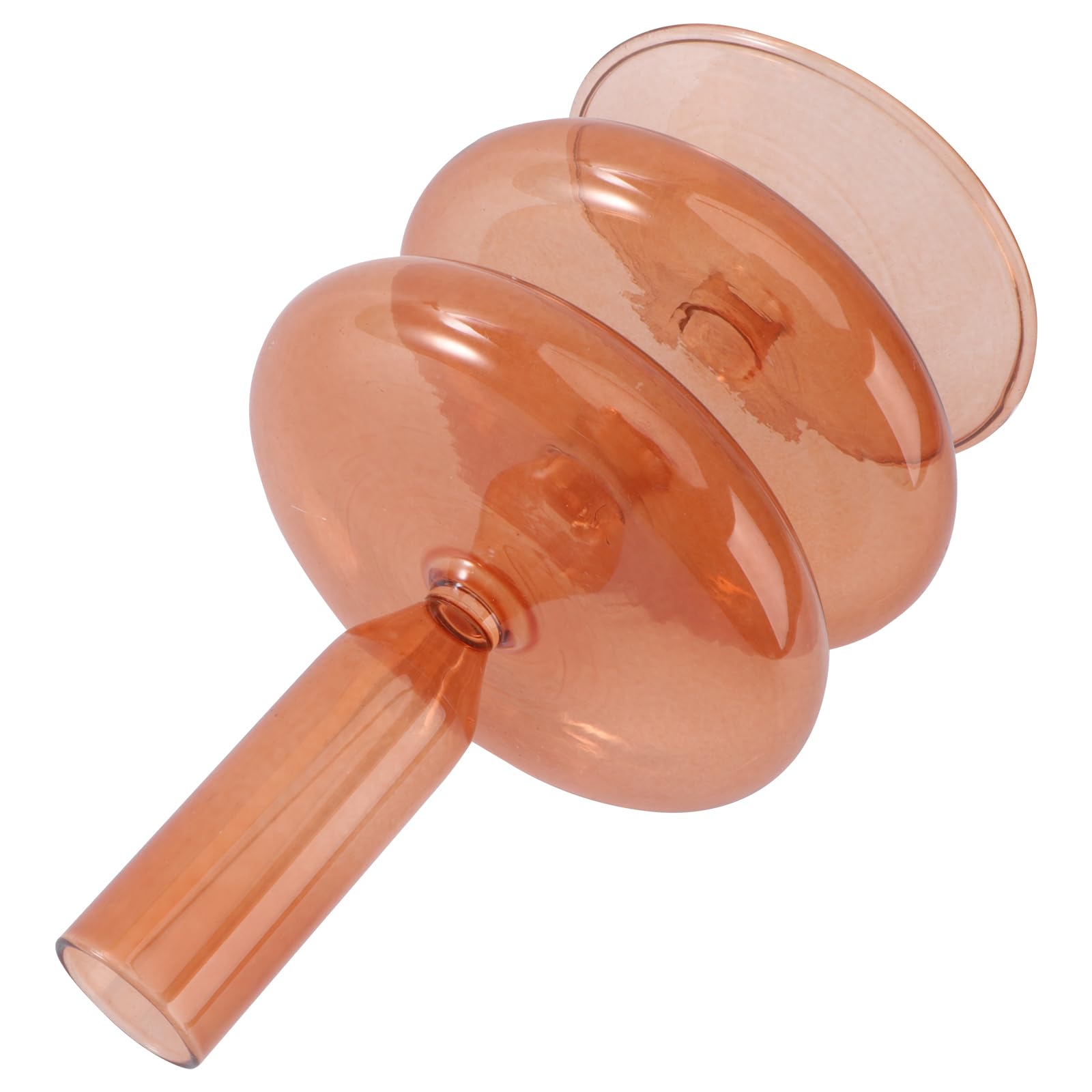 KESYOO Glass Taper Candle Holder Set - Elegant Brown Candlestick Stand for Wedding, Valentine's Day & Birthday Party Decor - Perfect Centerpiece for Dining Table, Mantel & Home Decoration