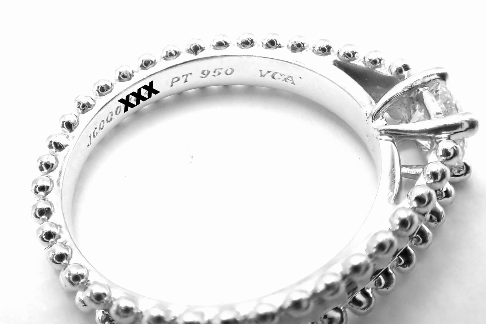 Authentic Van Cleef & Arpels Estelle Platinum .31ct Diamond Solitaire Ring with GIA Certification - Perfect for Engagement, Anniversary & Special Occasions