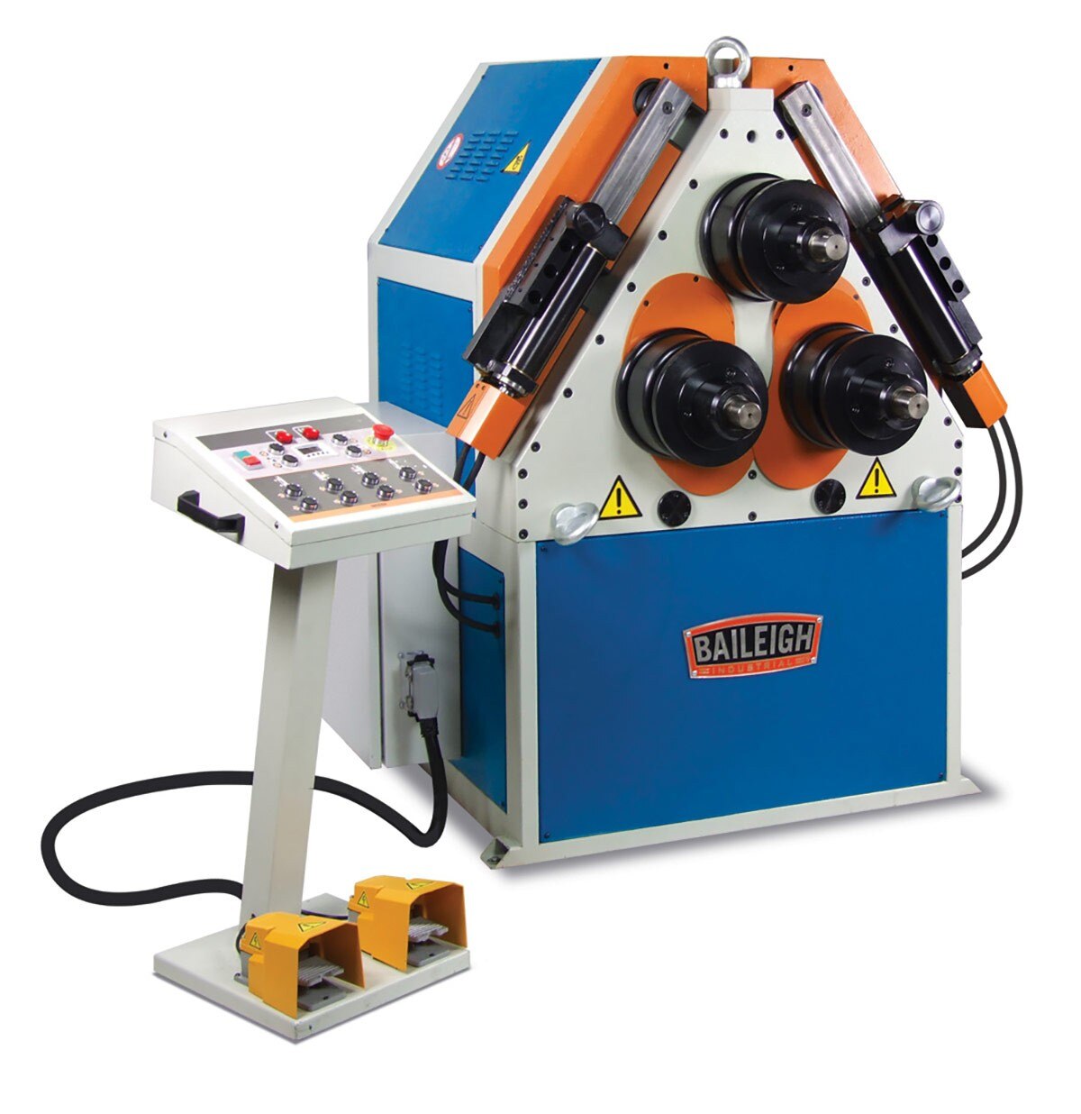 Baileigh Industrial BA9 1006841 Hydraulic Roll Bender R H85 - Professional Metal Bending Machine for Pipe, Tube & Bar Fabrication - Perfect for Metalworking Shops, Construction Sites & DIY Projects