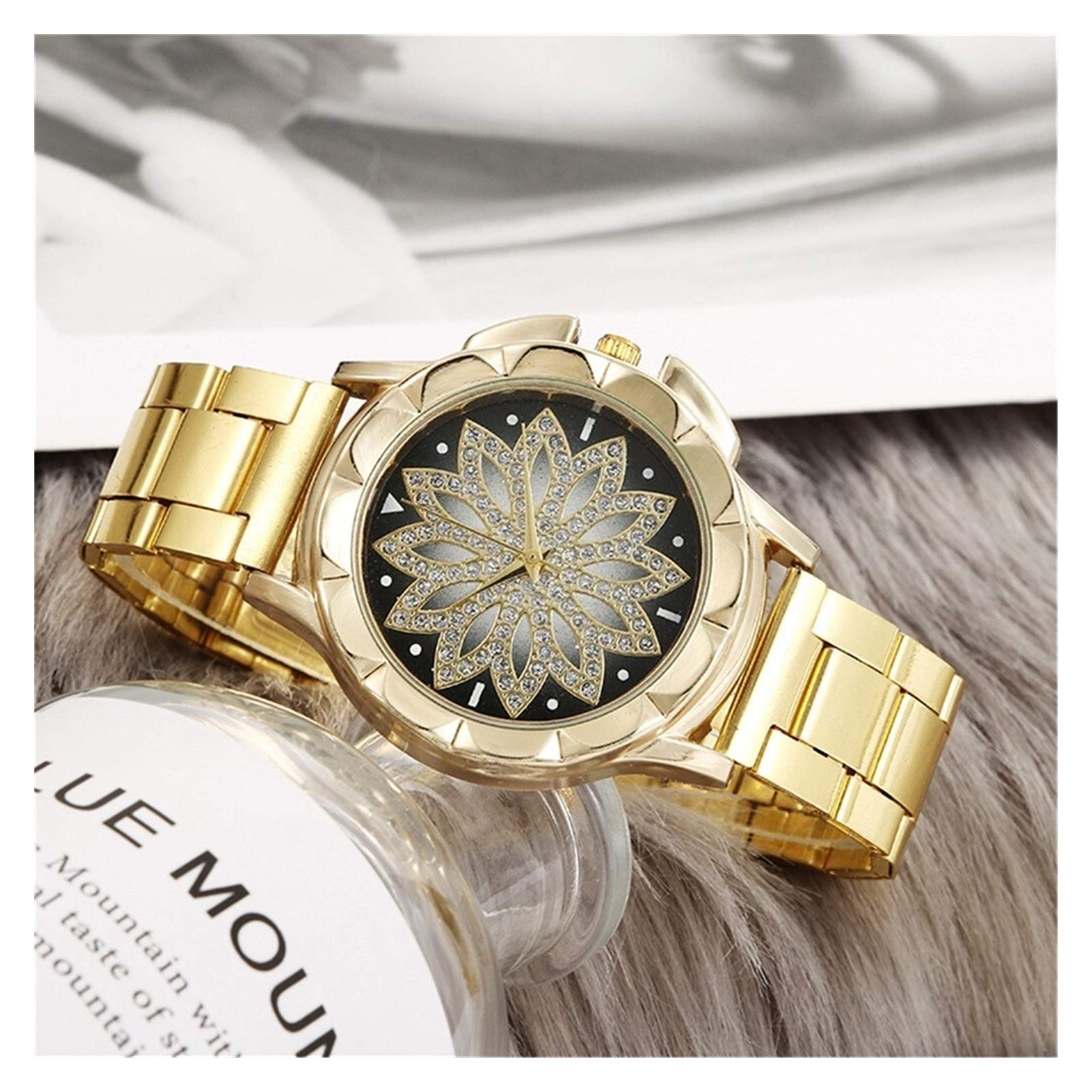 CHENHAN Fashion Women's Stainless Steel Quartz Wristwatch - Elegant Gold Dress Watch for Ladies, Perfect Gift for Birthday/Anniversary/Valentine's Day - Ideal for Office, Party & Formal Occasions