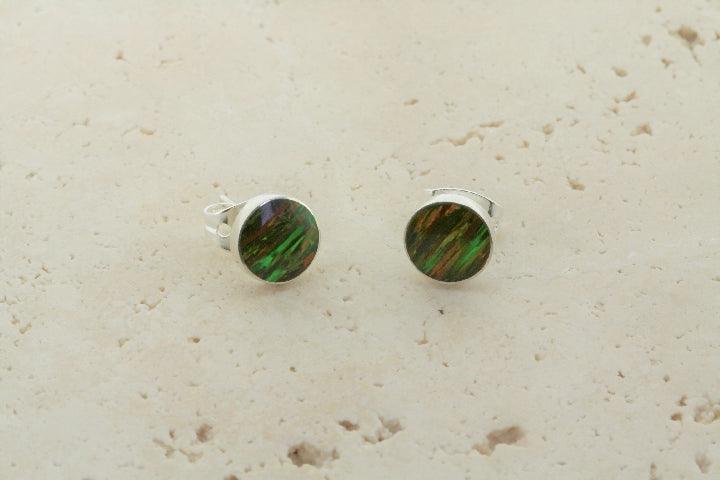 Natural Opal Stud Earrings - Round Yellow Mix Gemstone Jewelry for Women - Perfect for Parties, Weddings & Everyday Wear