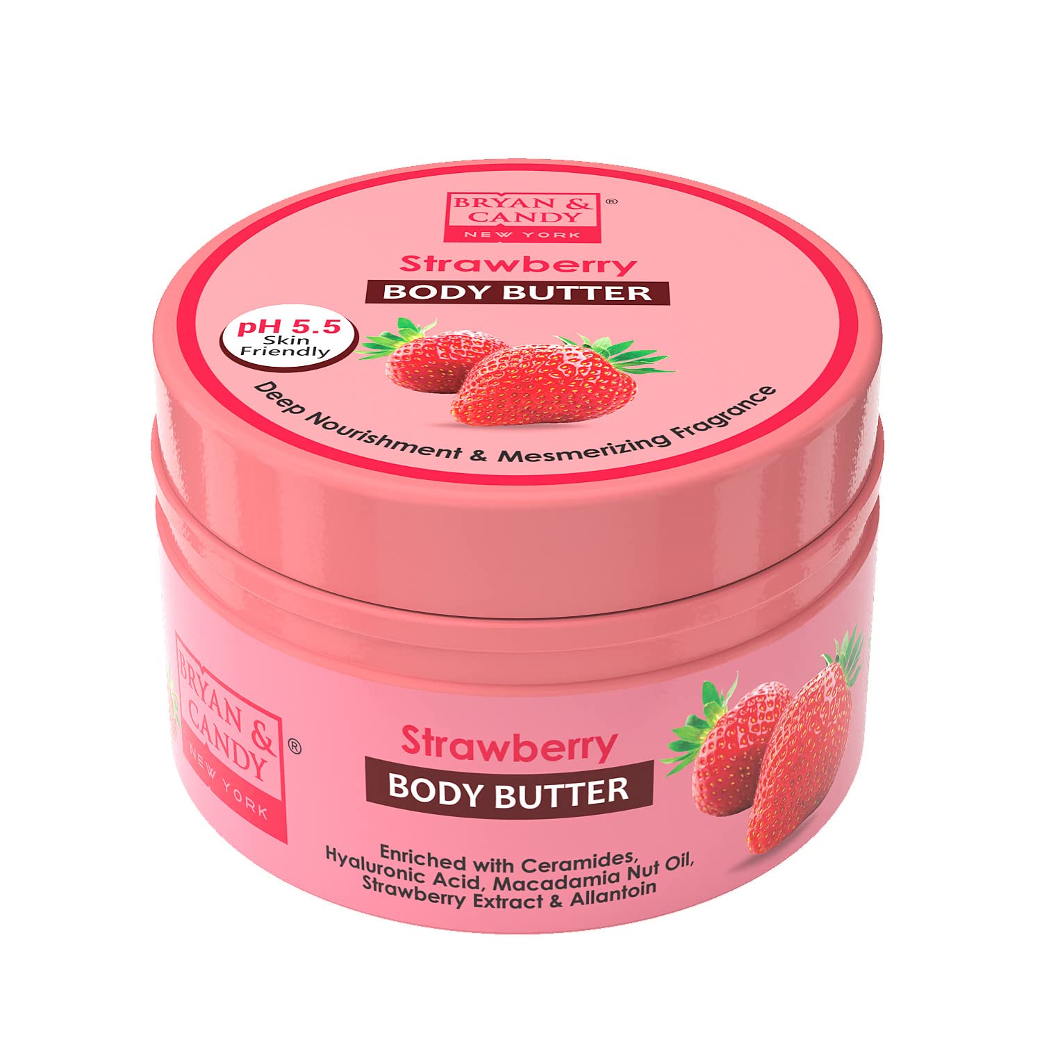 BRYAN & CANDY pH 5.5 Body Butter - 72 Hour Deep Moisturizing Cream for Dry Skin | Hydrating Lotion for Face, Hands & Body | Perfect for Daily Skincare Routine & Nighttime Nourishment
