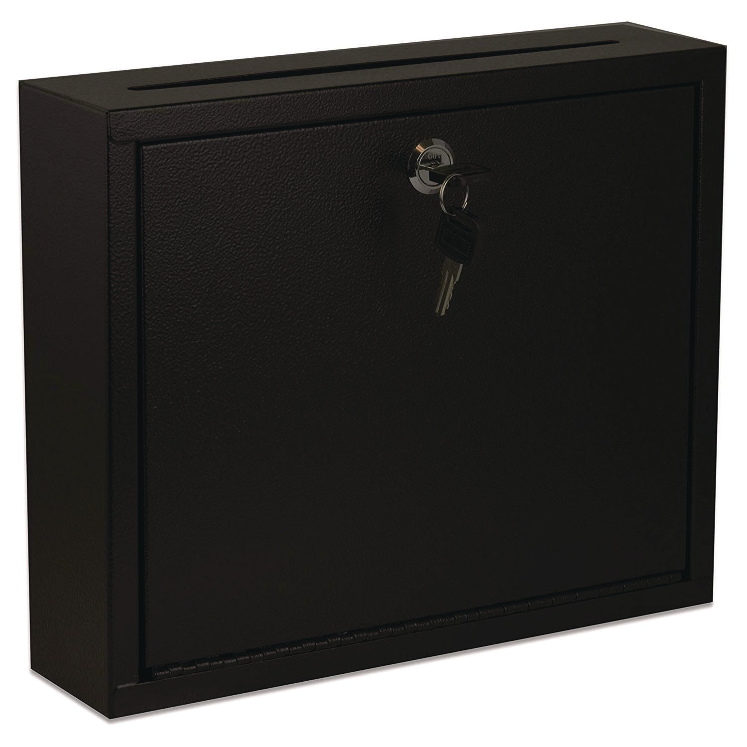 AdirOffice Large Secure Drop Box - 12 x 3 x 10 Inch Steel Locking Mailbox for Office, Home & Business - Black Multi-Purpose Deposit Box for Documents, Packages & Valuables (Ideal for Mailrooms, Reception Areas & Secure Storage)