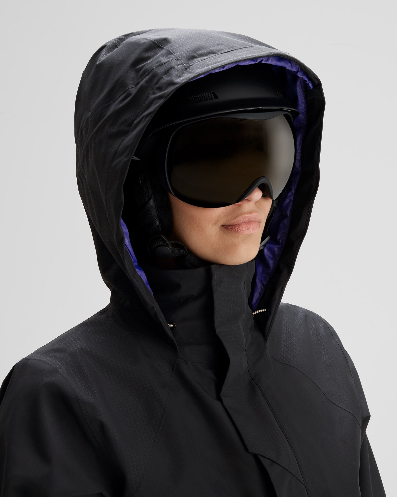 Women's 2L 3-in-1 Waterproof Snow Jacket - PWDR Days Insulated Winter Coat with Hood (Black Stingray/Dark Horizon) for Skiing, Snowboarding & Cold Weather Outdoor Activities