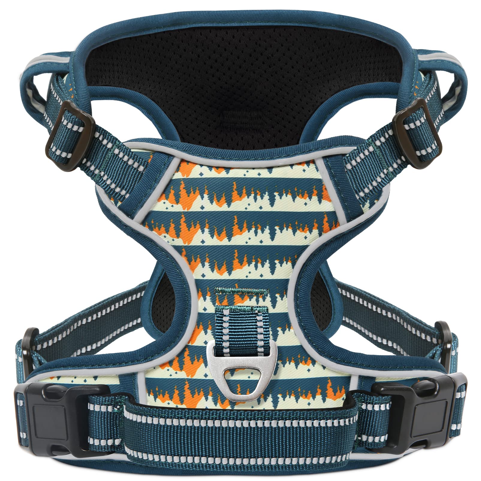 Timos No Pull Dog Harness - Reflective Adjustable Oxford Puppy Vest with Front & Back Metal Leash Clips - Soft Padded Outdoor Harness with Control Handle for X-Large Dogs - Perfect for Walking, Training & Outdoor Adventures