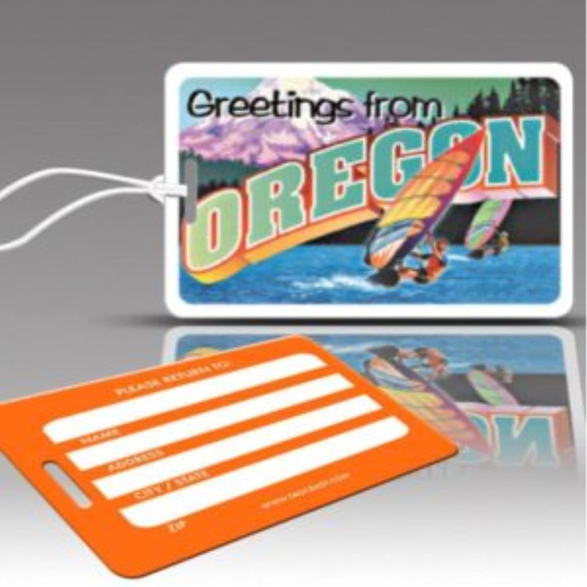 Americana Collection - Durable & Stylish Oregon-Themed Luggage Tags for Travel - Perfect for Suitcases, Backpacks & Carry-Ons