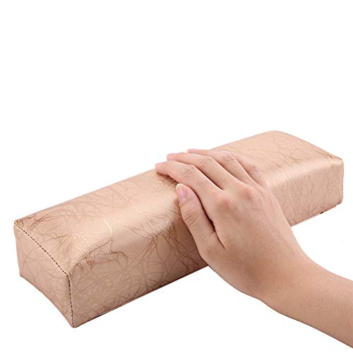 Premium Hand Pillow for Manicures - Ultra Comfortable & Stylish Nail Salon Cushion - Home & Professional Use (Gold) - Perfect for Gel Polish, Acrylic Nails & Spa Treatments