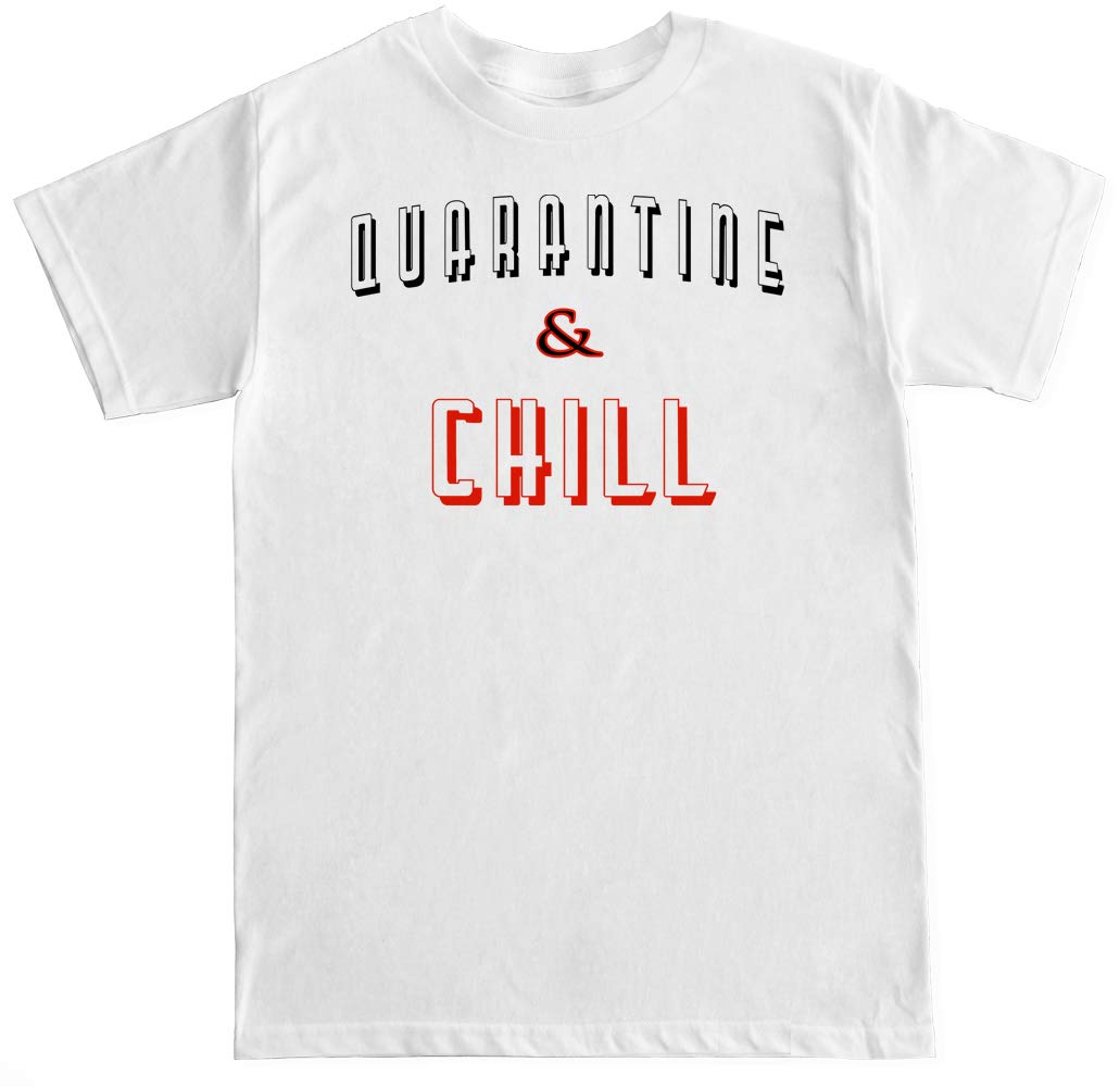 FTD Apparel Men's Quarantine and Chill Graphic T-Shirt - Comfortable Cotton Tee for Relaxing at Home, Lounging & Casual Wear