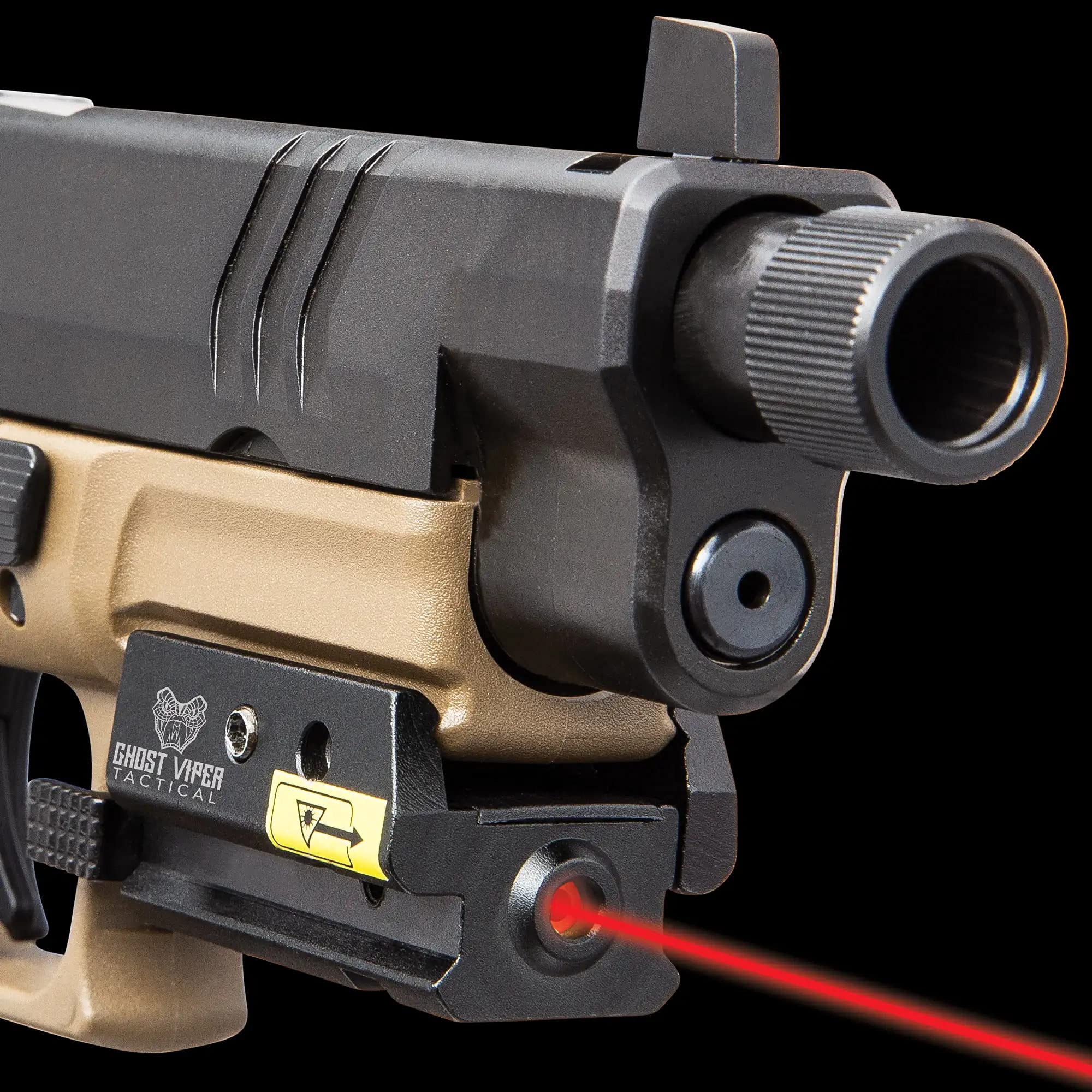 Low Profile Compact Red Laser Pistol Sight for Handguns - Tactical Laser Sight for Pistols, Rifles & Firearms - Perfect for Home Defense, Hunting & Target Shooting