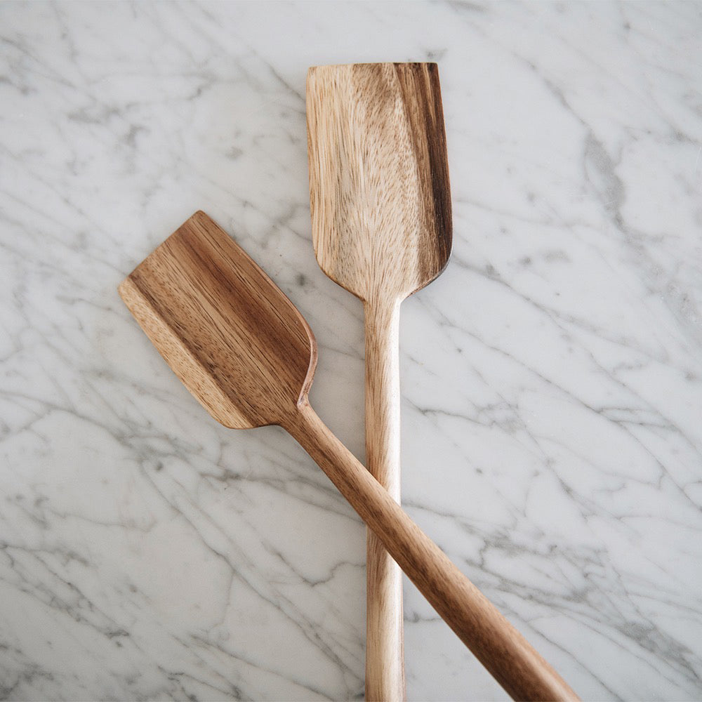 Premium Suar Wood Kitchen Utensil Set - 6-Piece Natural Wooden Cooking Tools for Baking & Serving - Eco-Friendly Utensils for Home Chefs & Gift Giving