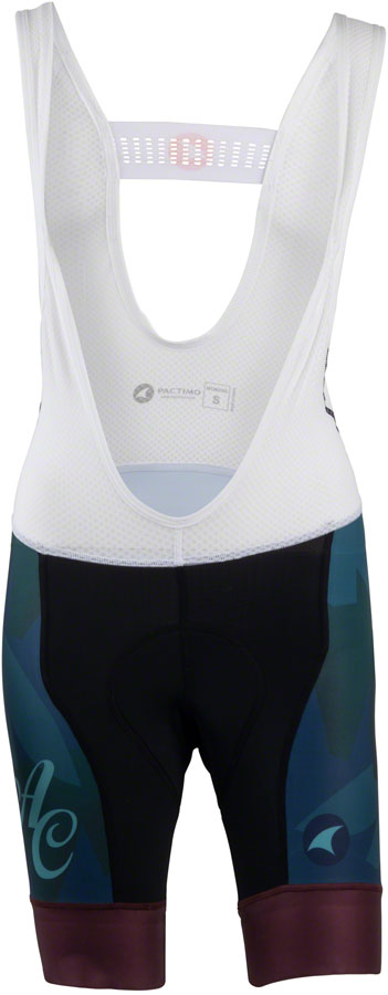All City Night Claw Women's Bib Cycling Shorts - High Performance Black, Dark Teal, Spruce Green, Mulberry Colors - Large Size for Road & Mountain Biking, Training & Endurance Rides