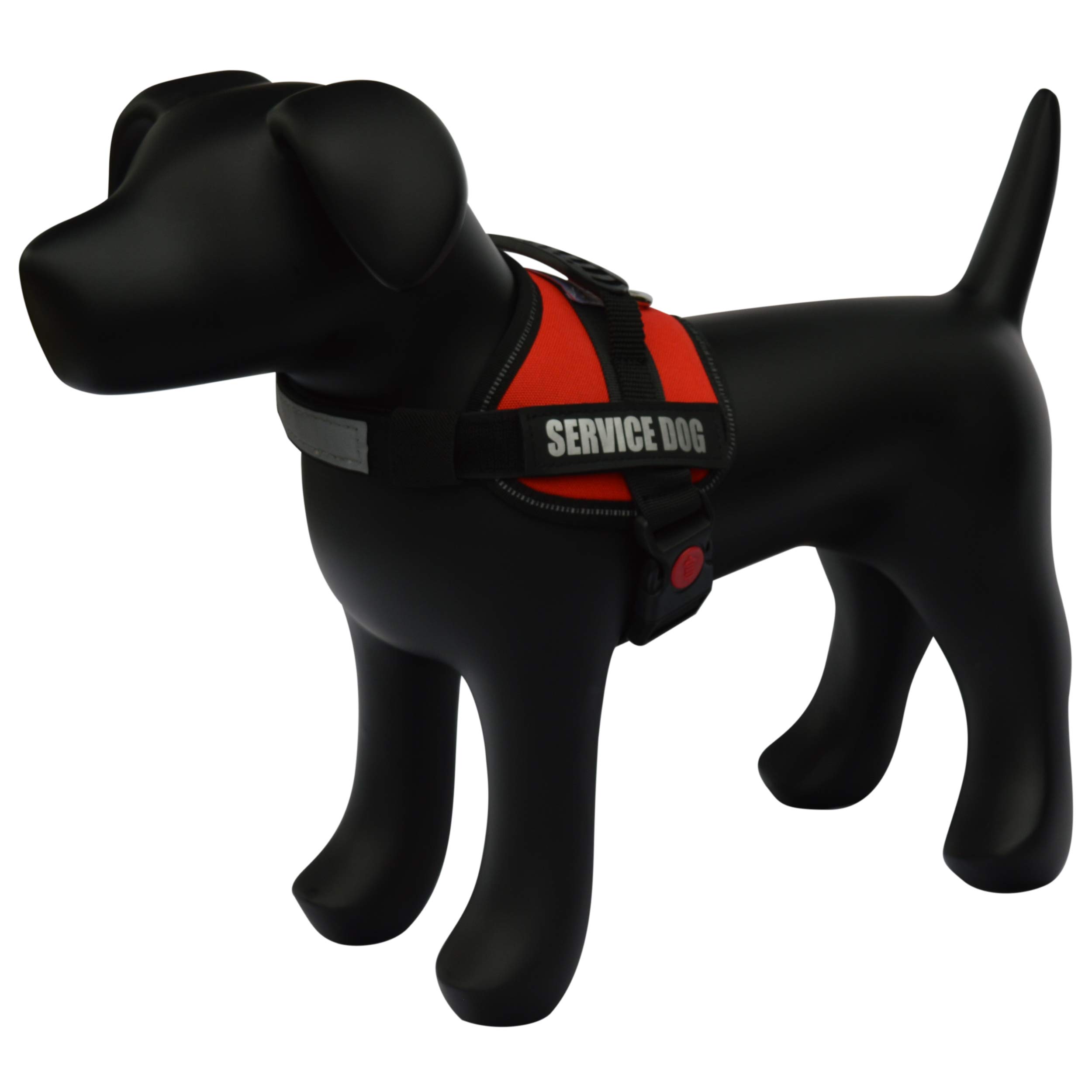ALBCORP Emotional Support Dog Vest - Reflective Harness for Small Dogs with Comfortable Mesh Padding - XXS to XL Sizes - Includes ESA Patches (Red) - Perfect for Therapy Dogs, Travel & Public Outings