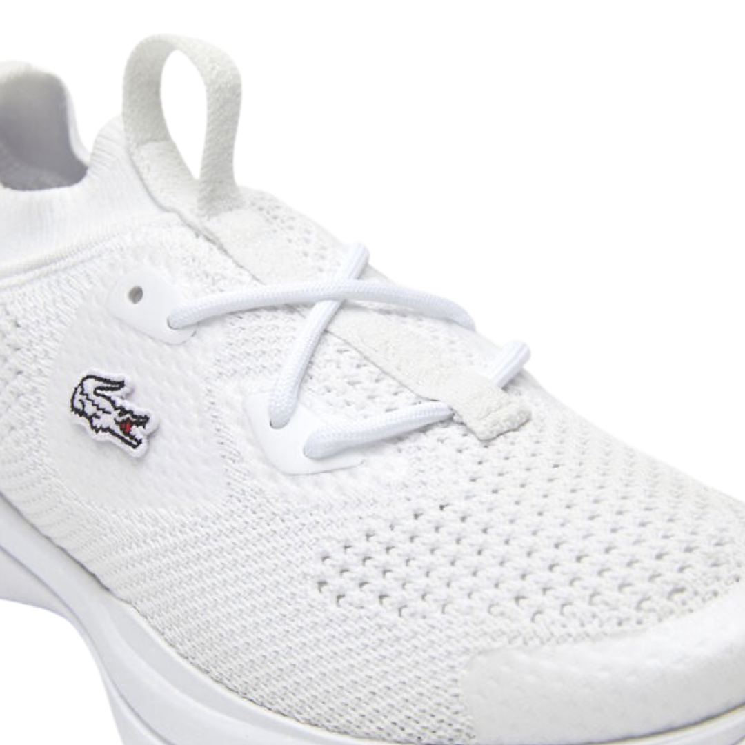 Lacoste Women's Run Spin Knit Sneakers - White Athletic Shoes for Running, Walking & Casual Wear | Comfortable Tennis Shoes for Women