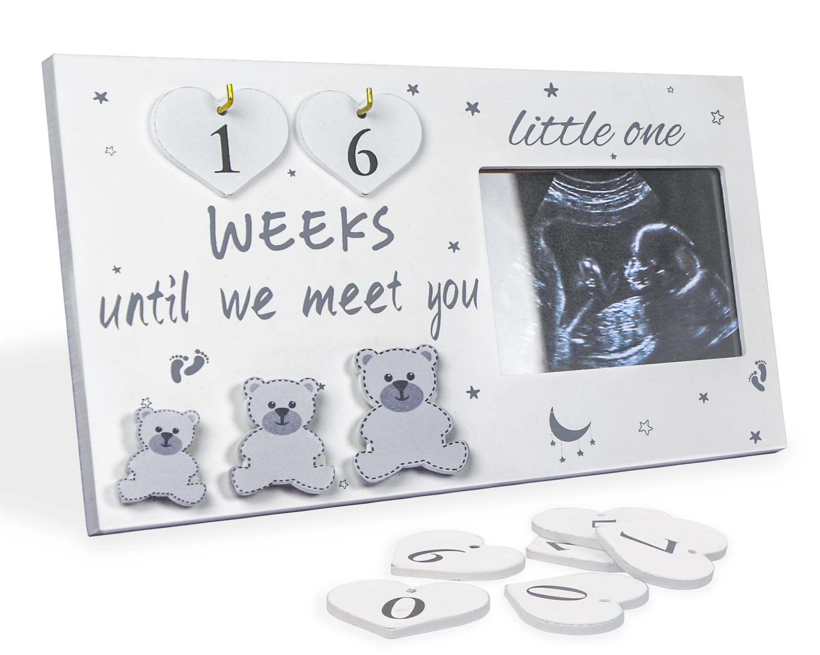 OurWarm Ultrasound Picture Frames - Baby Countdown Weeks & Announcement Sign - Perfect Gift for Expecting Moms