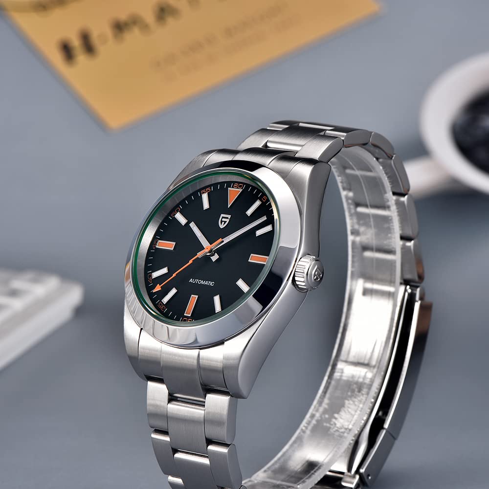 Pagani Design PD-1733 Automatic Men's Watch - 40mm Green Sapphire Glass, AR Coated, NH35A Movement, Waterproof Mechanical Wristwatch for Men | Perfect for Business, Casual Wear & Outdoor Activities