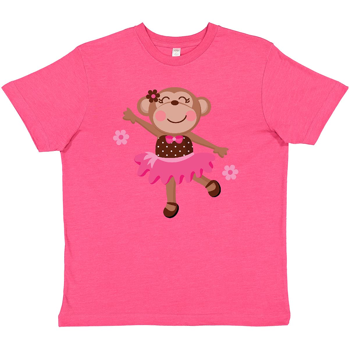 Ballerina Dance Monkey Youth T-Shirt - Cute Kids Dance Tops for Ballet & Play - Perfect for Dance Classes, Birthday Gifts & Casual Wear