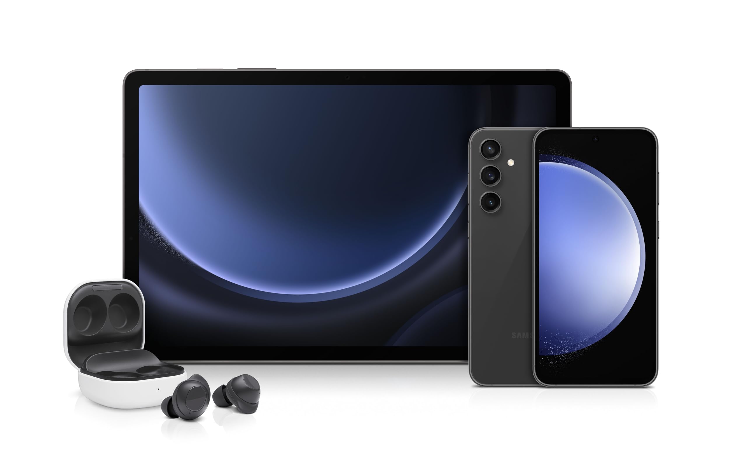 Samsung Galaxy Buds FE True Wireless Bluetooth Earbuds - Comfortable Secure Fit, Auto Switch Audio, Touch Control, Built-in Voice Assistant (White) | US Version with 1 Year Warranty | Perfect for Workouts, Commuting & Hands-Free Calls
