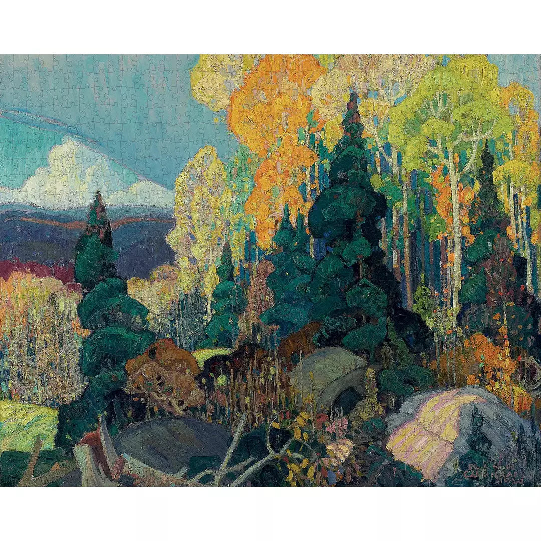 Franklin Carmichael Autumn Hillside Pz1000 - Premium Art Print for Home & Office Decor | Perfect for Living Rooms, Bedrooms & Gifts