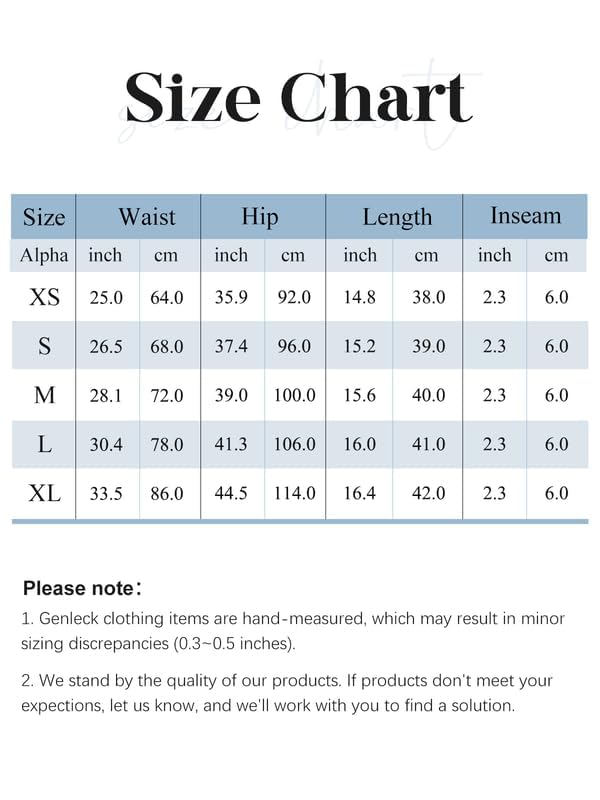 Genleck Women's Denim Skorts - High Waisted Stretch Jean Skirt with Built-in Shorts | Comfortable Elastic Waistband | Perfect for Casual Outings, Summer Wear & Outdoor Activities