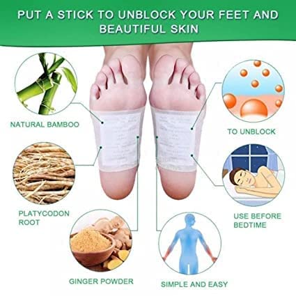 **FI FIDROXIMPERIA Detox Foot Patches - 20 Pack for Stress Relief & Better Sleep | Natural Toxin Removal & Body Cleansing | Pain-Free Foot Pads for Relaxation & Wellness (2 Packs of 10) – Perfect for Nighttime Use & Post-Workout Recovery**