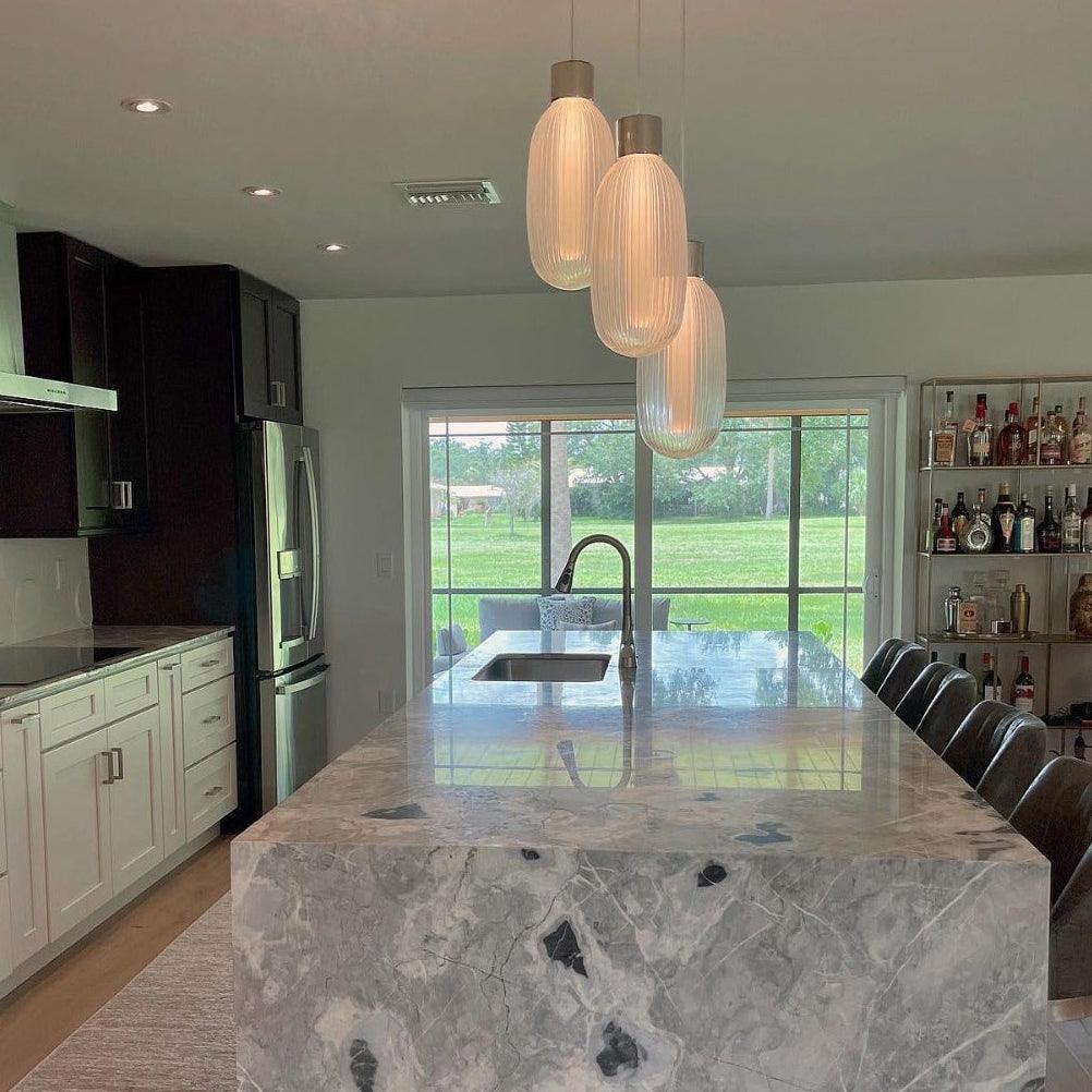Modern Friso LED Pendant Light - Energy Efficient Hanging Ceiling Lamp for Kitchen Island, Dining Room & Bedroom Lighting
