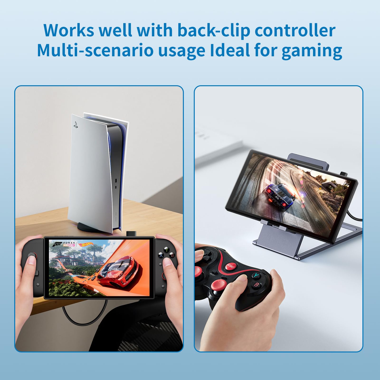 PeakDo 7 Inch Portable Touchscreen Monitor - 1080P Full HD 60Hz IPS Display, Ultra Thin & Lightweight USB-C/HDMI Second Screen for Gaming, Work, PS5, Xbox, Switch, Laptop & PC | Perfect for Travel, Office & Home Entertainment