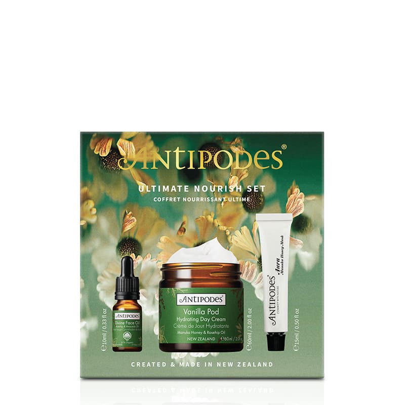 Antipodes Ultimate Nourish Gift Set - Organic Skincare Bundle with Avocado Oil & Vinanza Grape - Perfect for Spa Days & Luxury Self-Care Gifts