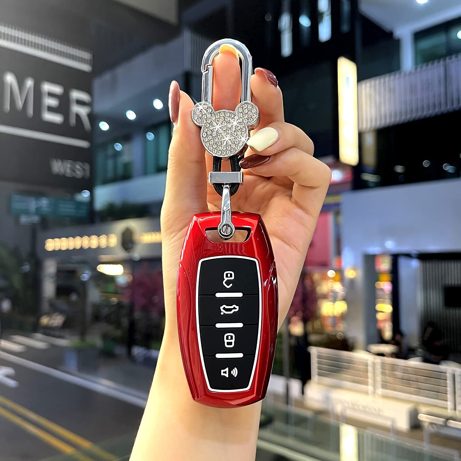 Cute Car Keychain for Men & Women - 2 Extra Key Rings | Gift & Travel