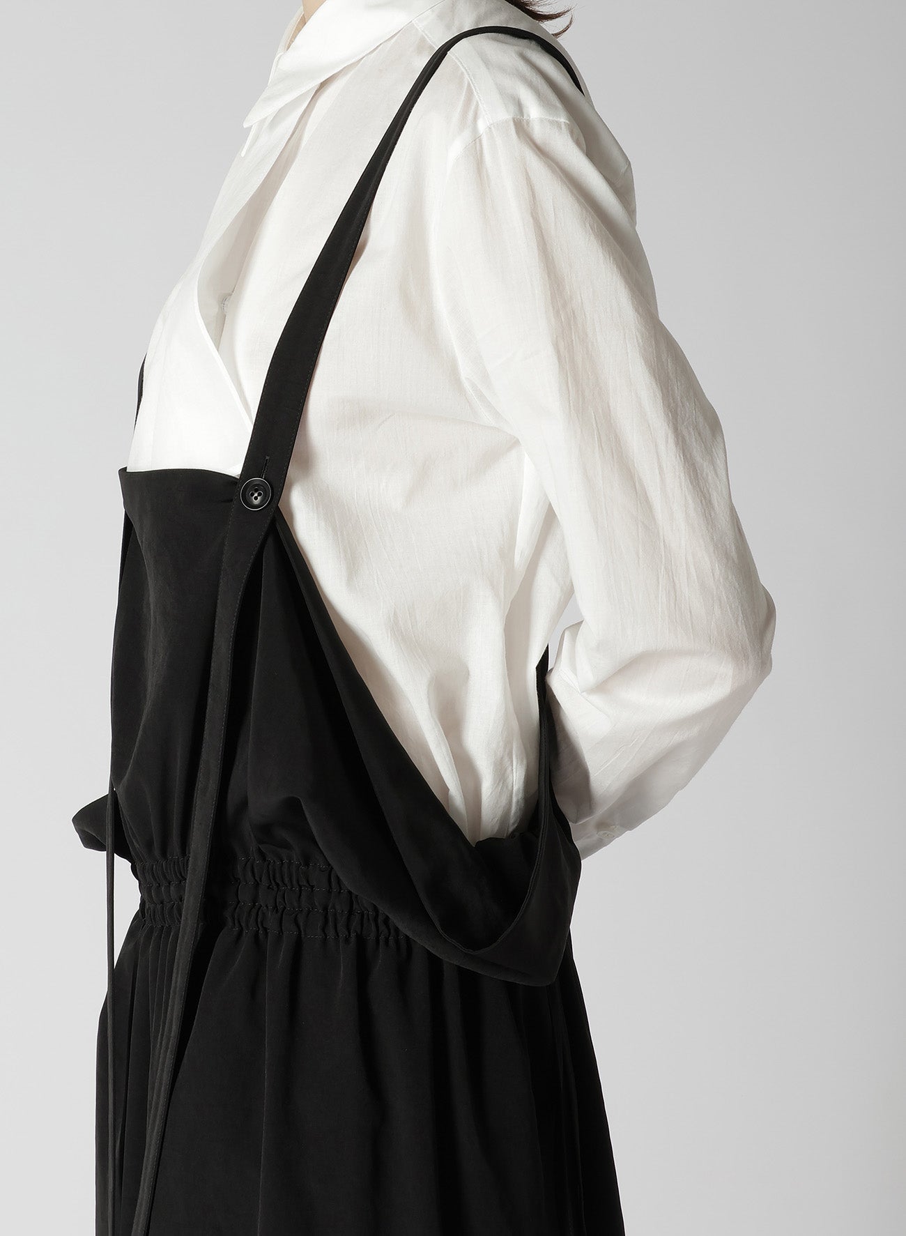 Elegant Crepe de Chine Gathered Jumper Dress for Women - Perfect for Casual Outings, Office Wear & Special Occasions